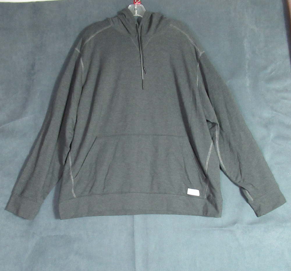 Eddie Bauer Hoodie Mens XXL Gray Fleece Everyday Ultra Soft Easy Care Pullover